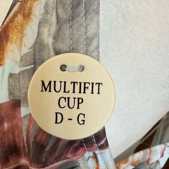 NWT Eco Paradise Delacroix Bikini Top Pale Blue Size US 20 fits D-G Cups - Picture 2 of 8